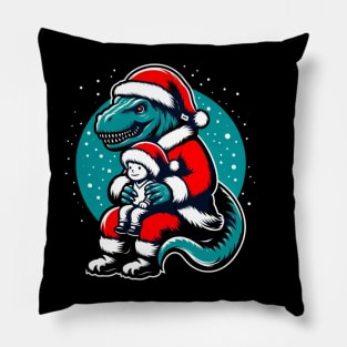 Tyrannosaurus Santa Claus Pillow