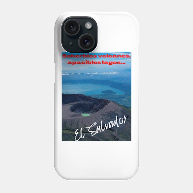 Lago de Coatepeque y volcán de Izalco Phone Case by Talcomunca