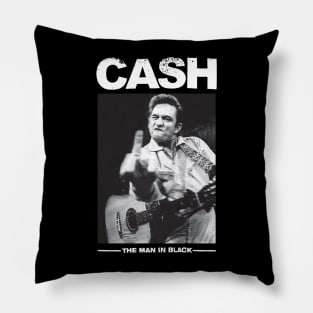 Middle Finger Johnny Cash | Vintage Pillow