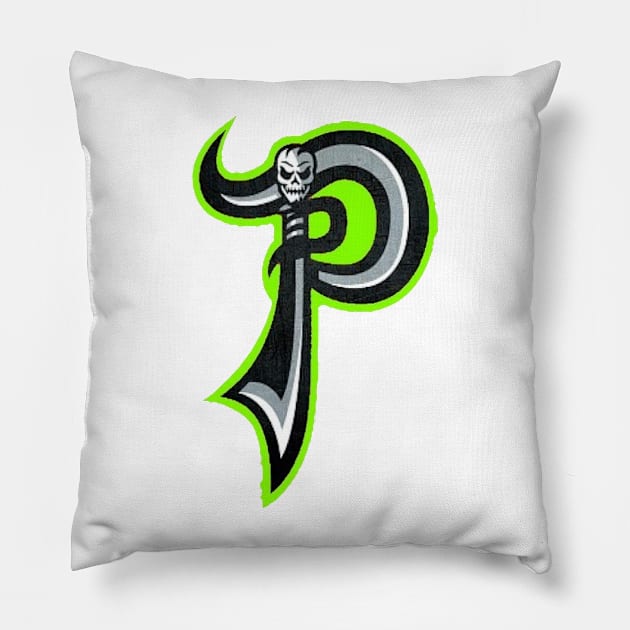 Puckaneers shoulder patch logo Pillow by Puckaneers 