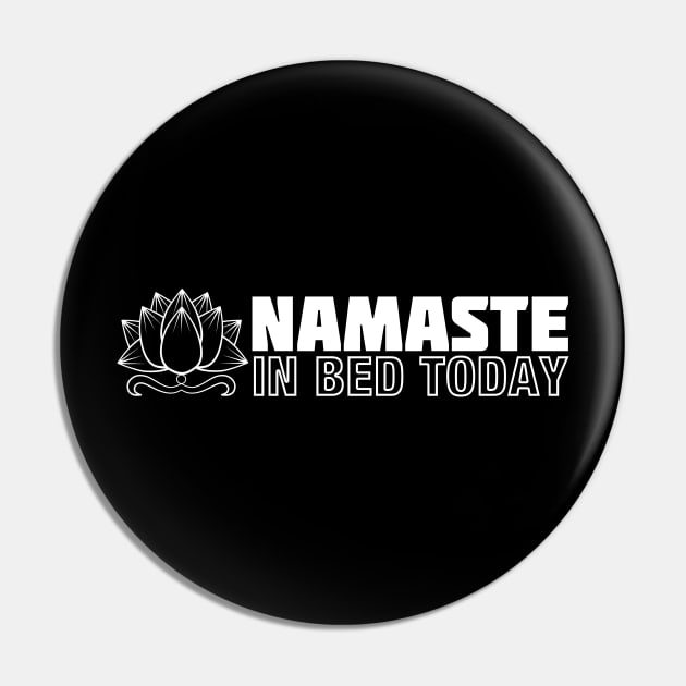 Namaste in Bed Pin by fishbiscuit