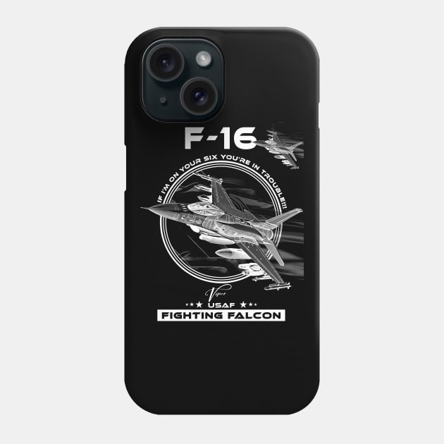 F16 Fighting Falcon Viper Fighterjet Phone Case by aeroloversclothing
