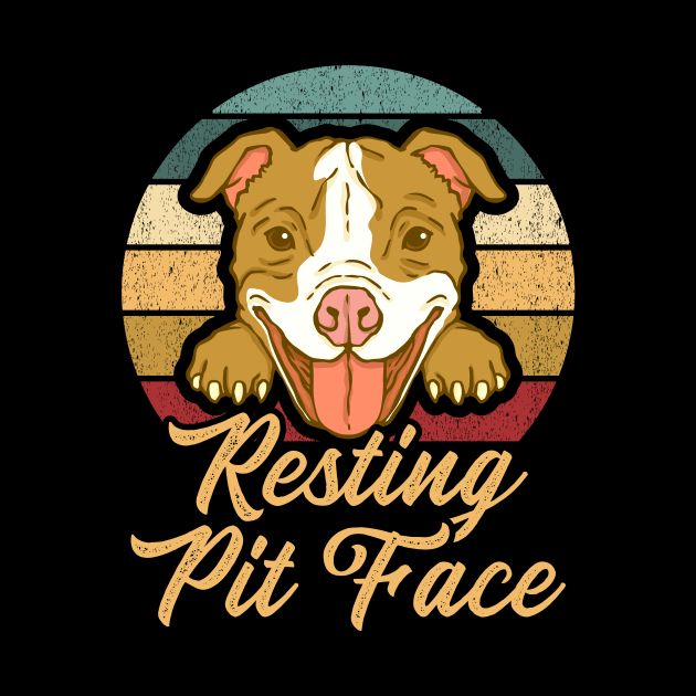 Resting Pit Face - Vintage Retro Sunset by tiden.nyska