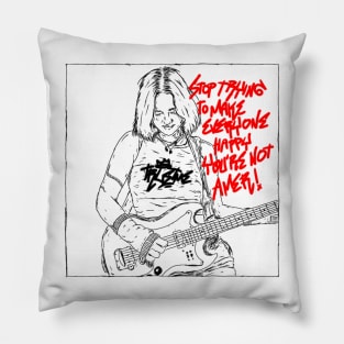 a girl with a guitar Pillow