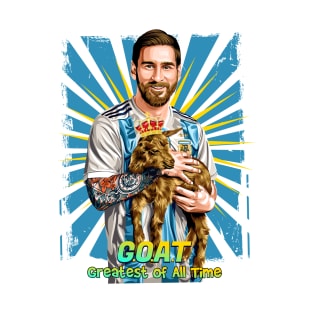 Illustrating Lionel Messi, the GOAT of Football T-Shirt