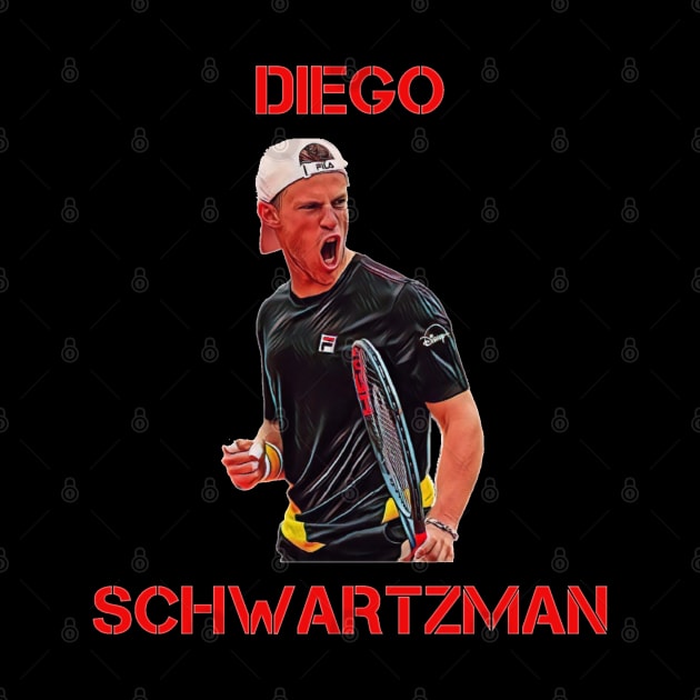 Diego Schwartzman by BorodinaAlen