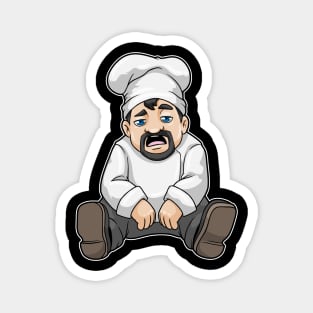 Chef with Chef's hat & Beard Magnet