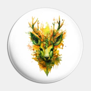 Watercolor deer Pin