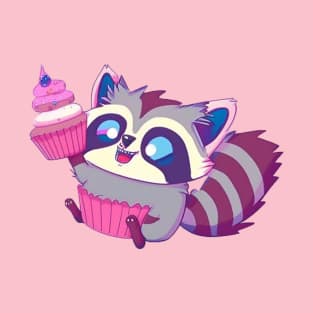 Raccon Cupcake T-Shirt