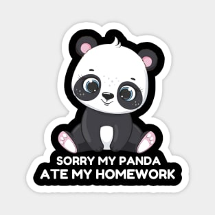 Sorry My Panda Ate My Homework Magnet