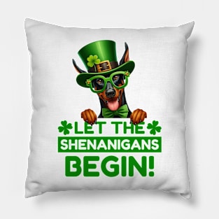Let the Shenanigans Begin Doberman Pillow