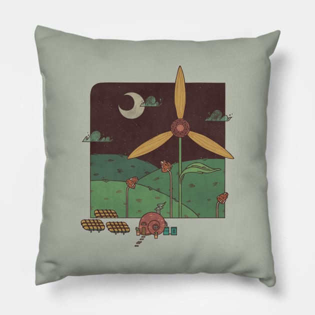 Green Living Pillow by againstbound