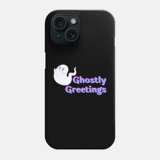 Cute Kawaii Ghost Greetings Halloween Spooky Season Phone Case