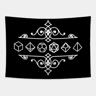 Polyhedral Dice Icons RPG D20 Tapestry