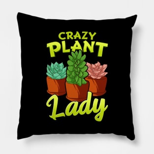 Funny Crazy Plant Lady Planting & Gardening Pun Pillow