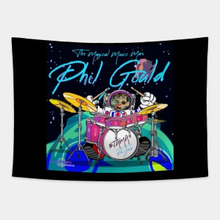 Tiny Phil Space Drummer Tapestry