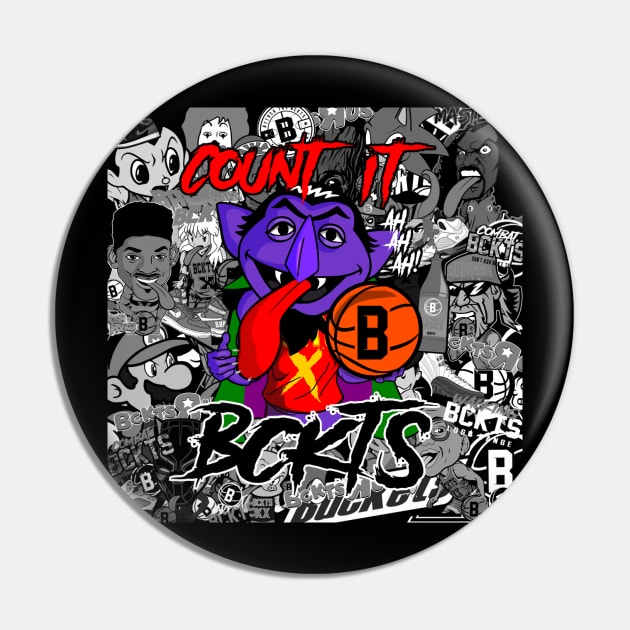 Bckts Cltr Basketball Pin by BucketsCulture