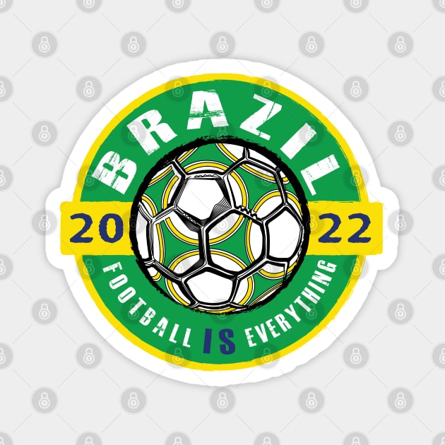 Football Is Everything - Brazil 2022 Vintage Magnet by FOOTBALL IS EVERYTHING