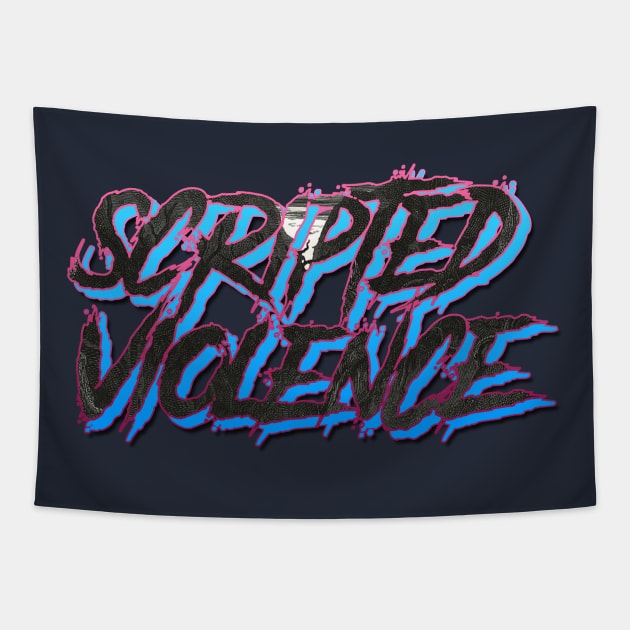 Scripted Violence Tapestry by C E Richards