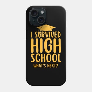 I Survived High School Graduation Funny Class of 2024 Graduate Student Gift Phone Case