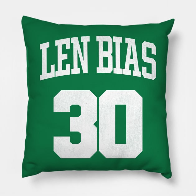 Len Bias Boston Tribute Jersey Pillow by darklordpug