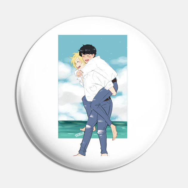 Banana Fish - Ash and Eiji in Cape Cod Pin by MykaAndSalmon