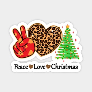 Peace Love Christmas Magnet