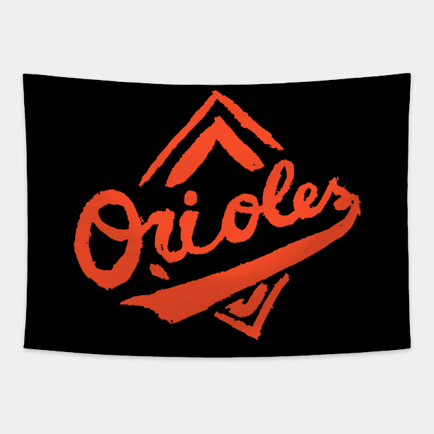 Baltimore Orioleeees Tapestry by Very Simple Graph