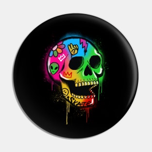 Skull Graffiti Pin