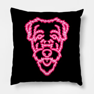 Neon Airedale Terrier Pillow