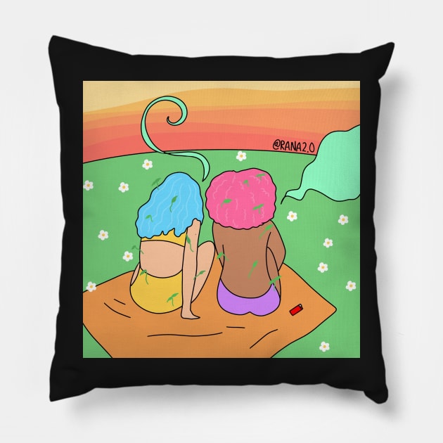 BFF Pillow by Ranaawadallah