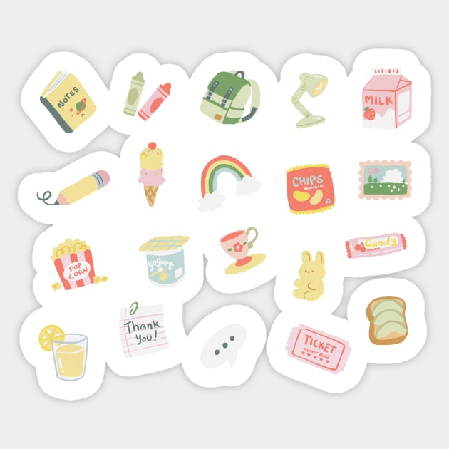 Korean Aesthetic Sticker Pack - Aesthetic - Sticker