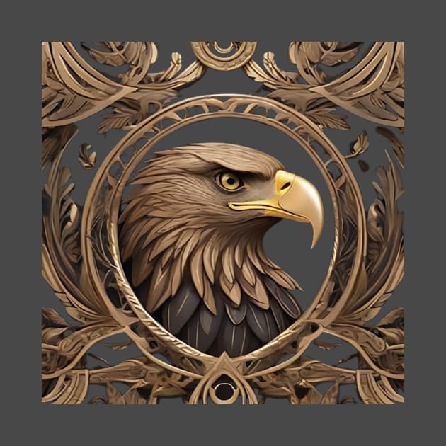 Vintage Eagle Portrait by likbatonboot