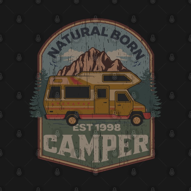 Natural Born Camper vintage retro distressed by SpaceWiz95