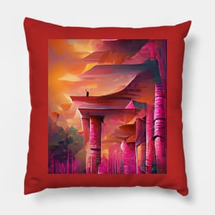 Temple of The Evening Sun Pillow