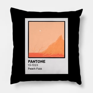 Pantone peach fuzz illustration Pillow