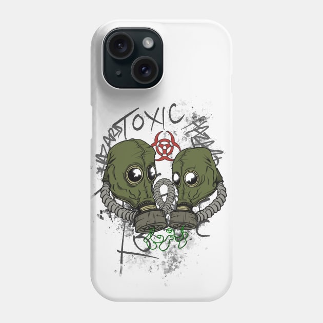 Toxic Biohazard Doomsday Couples Phone Case by Magdrop