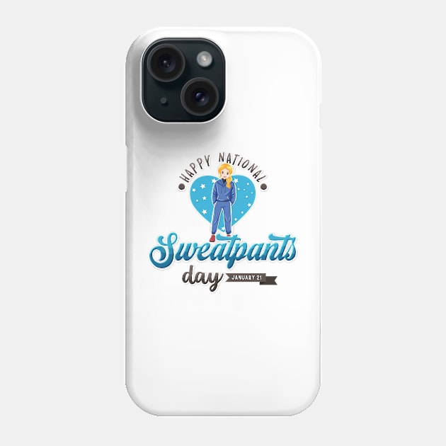 Sweatpants Day Girl Phone Case by DaduShop