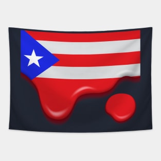 Drip Puerto Rico flag Tapestry