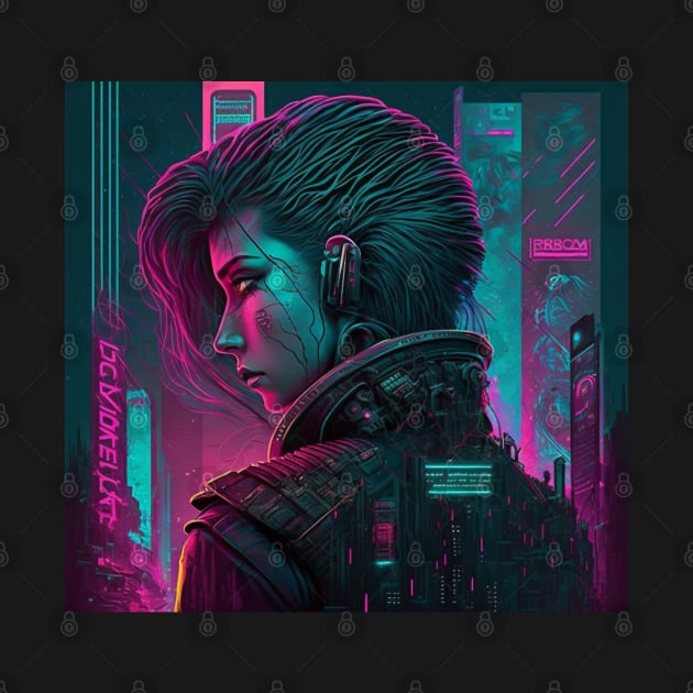 Cyberpunk woman android cyborg by SJG-digital