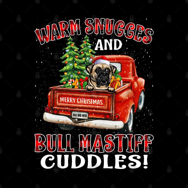 Warm Snuggles And Bull Mastiff Cuddles Ugly Christmas Sweater by intelus
