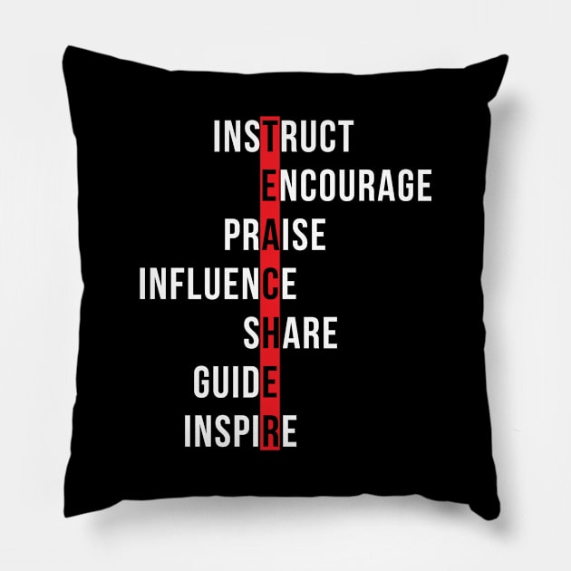 Teacher Definition Pillow by paola.illustrations