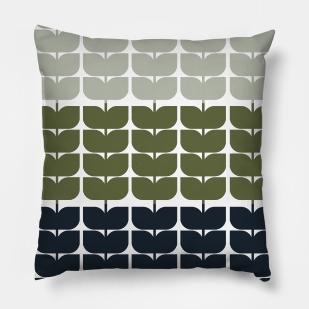 Abstract Geometric Repeat Leaf Pattern Pillow by So Young So Good