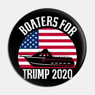 Deck Boat Boaters For Trump 2020 Graphic Art Pin