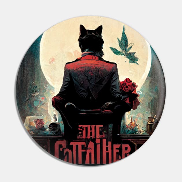 The Catfather Pin by Brave Fellow