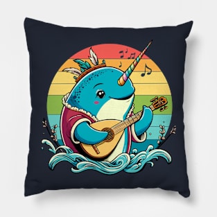 Bard Narwhal Siren of the Sea Pillow