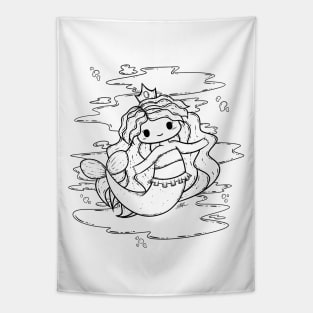 Cute Mermaid Illustration Tapestry