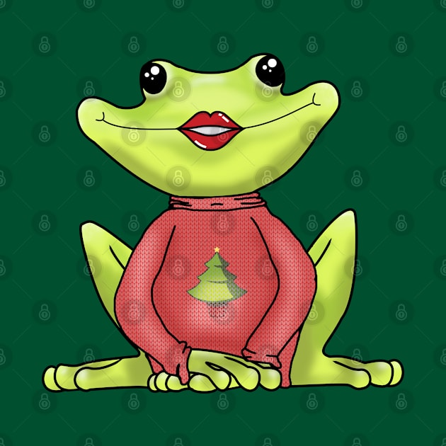 kiss all the frogs in a christmas sweater by Inktokeep