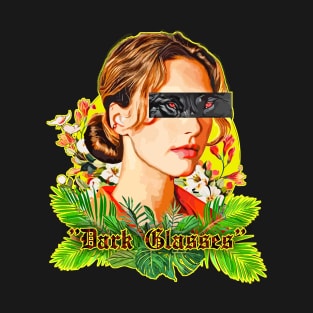 Dark Glasses Women In Plants T-Shirt