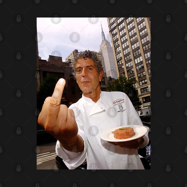Anthony Bourdain middle finger